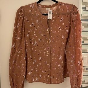 NWT Floral Aritzia Blouse
